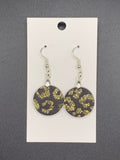 Gold Glitter Cheetah Print Earrings