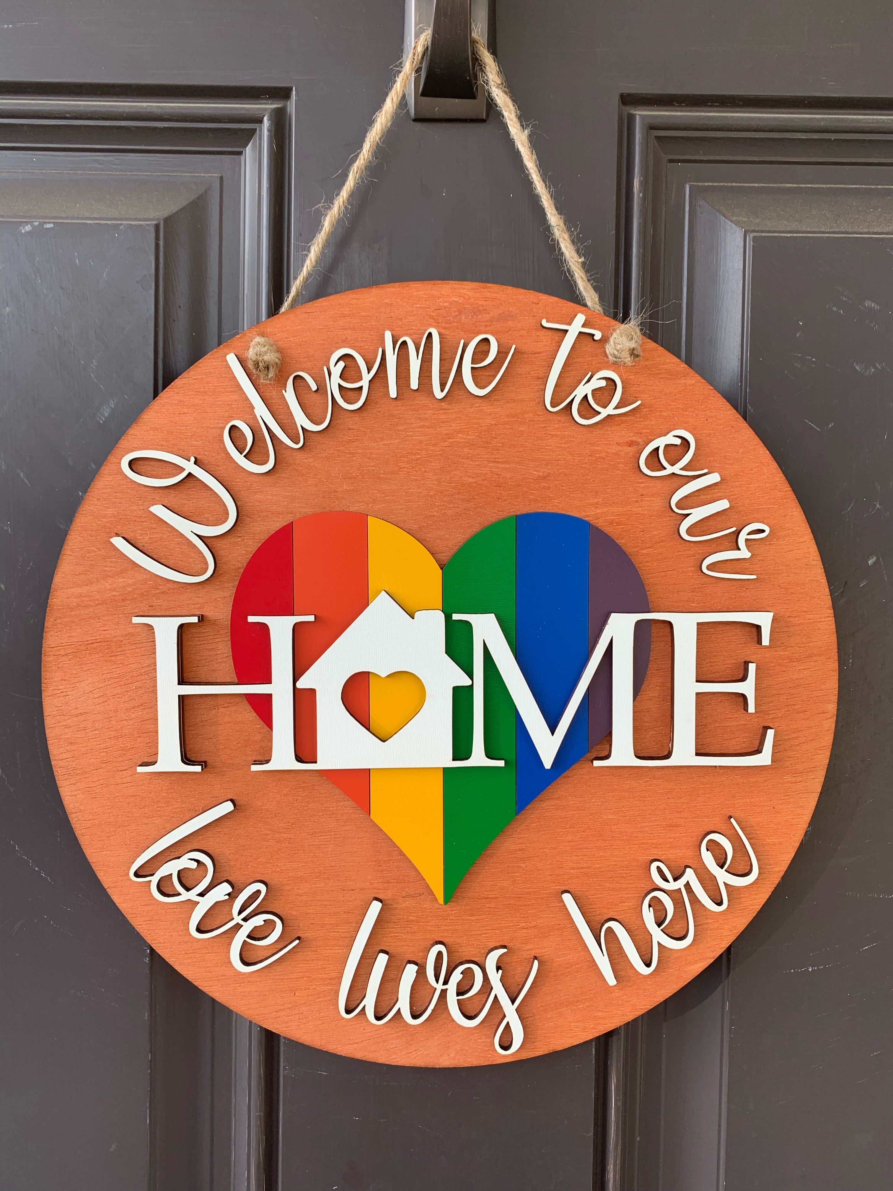 Pride Home Door Sign