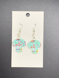 Teal Mushroom Earrings