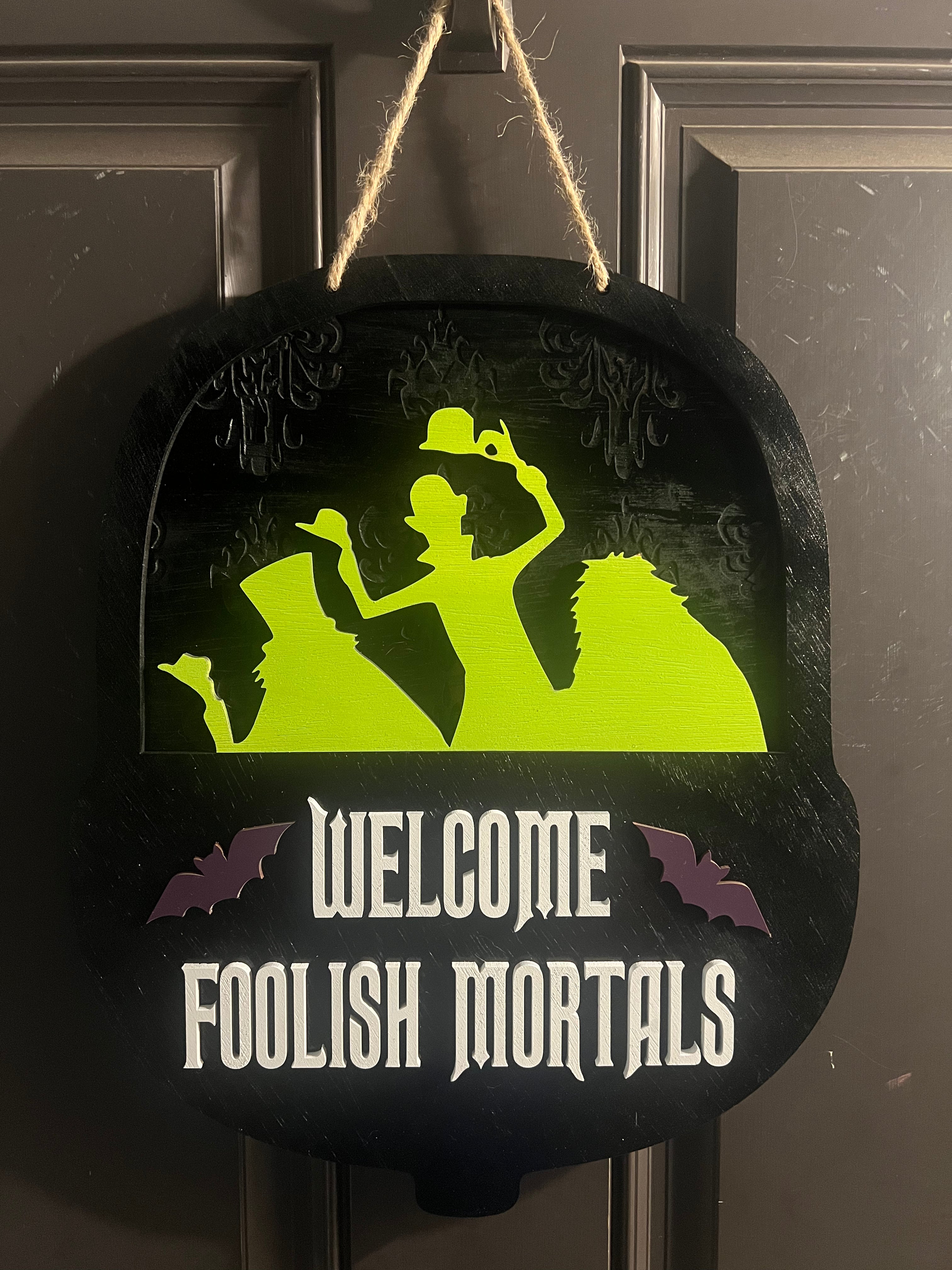 Haunted Mansion Door Sign