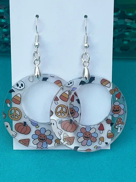 Halloween pattern earring