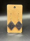 Black Glitter Diamond Earrings