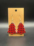 Plaid Tree Earrings