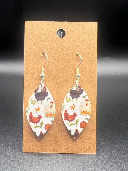 Chicken oval Earrings