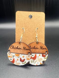 Chicken mom earrings