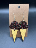Chocolate Ice Cream Cone Earrings