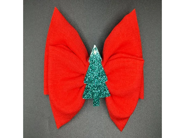 Glitter Christmas Tree Bow