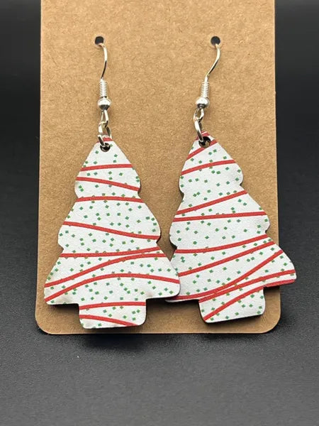 Christmas Tree Cake Earrings