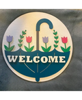 Spring Umbrella Welcome Sign