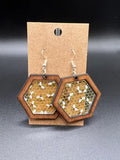 Honeycomb Bee Earrings