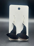 Zebra Pattern Witch Hat Earrings