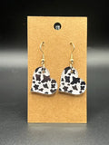 Heart Shaped Cow Earrings