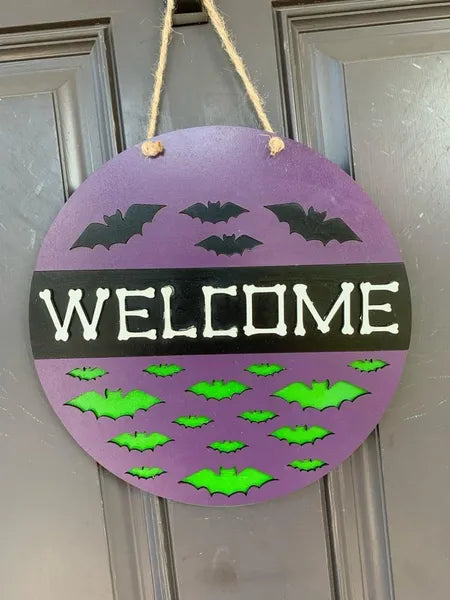 Welcome Bat Sign