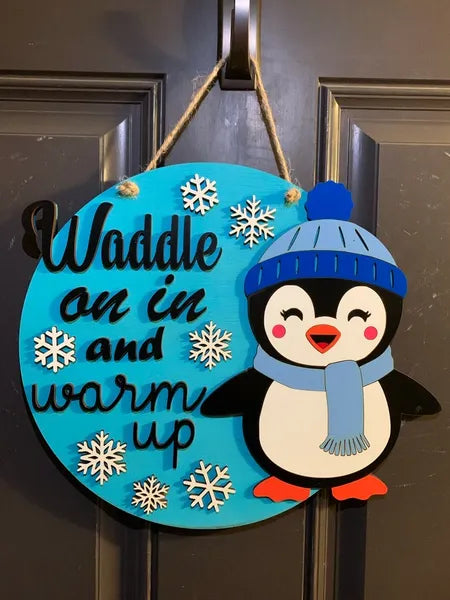 Penguin Door Sign
