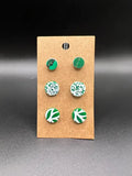 Jade Studs Earring Set