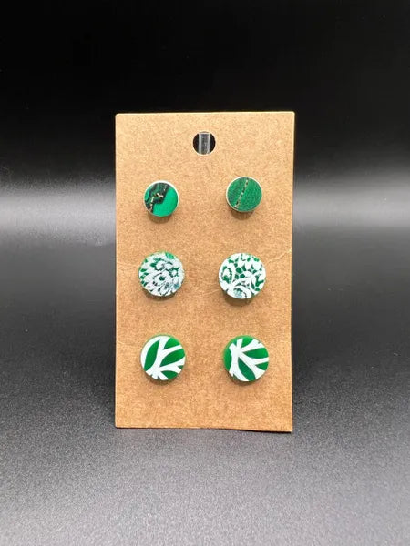 Jade Studs Earring Set