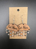 Cat Mom Cat Face Earrings