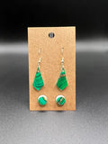 Jade Swirl Diamond and Stud Earring Set