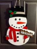 Snowman Welcome Sign