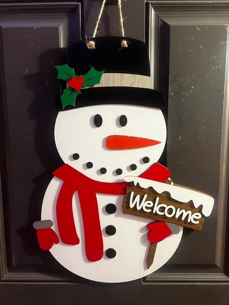 Snowman Welcome Sign