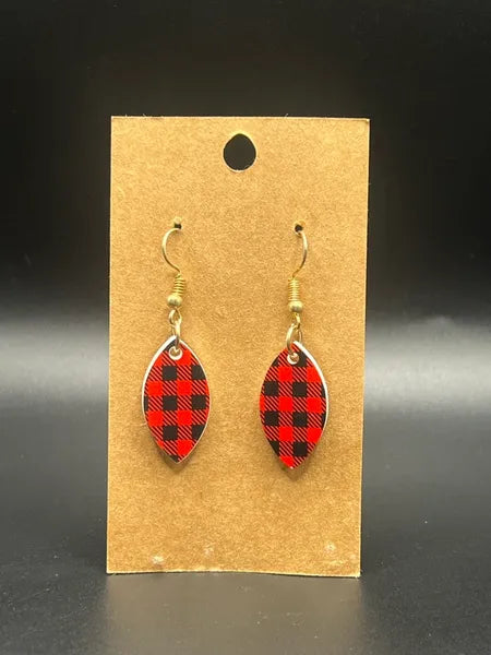 Plaid oval Earrings